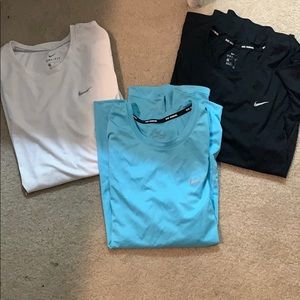3 Nike dryfit running shirts